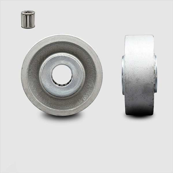 SCC - 3" Semi Steel Cast Iron Wheel w/Roller Bearing-1/2" Bore-600 lbs Capacity